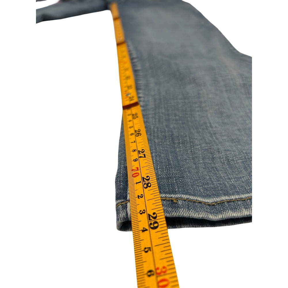 Chicos Platinum Denim Womens Blue Straight Leg Jeans Size 0 Medium Wash Stretch - Picture 7 of 7